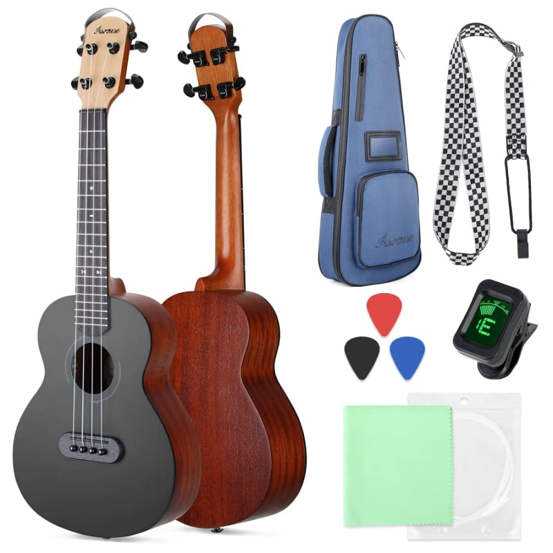 Silent Ukulele, 23 Inch Okoume Body Electric Ukulele For Practice