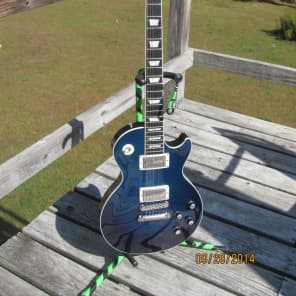 2004 Gibson Les Paul Standard Limited Edition; Manhattan Midnight Blue flame image 7