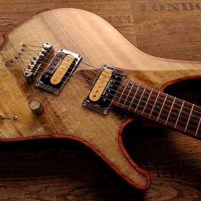This is insane! Zerberus-Guitars Nemesis model with a top made of 0.2" real Onyx "Boca del Rio" image 3