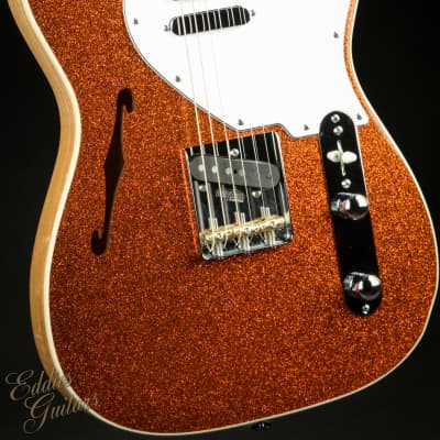 Suhr Eddie's Guitars Exclusive Custom Classic T Roasted - Orange  Sparkle image 6