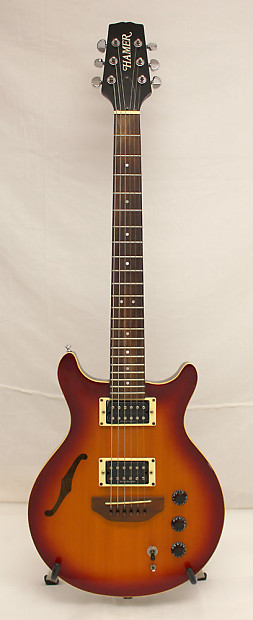 USED Hamer Duo Tone Semi Hollow Hybrid Electric Acoustic Guitar