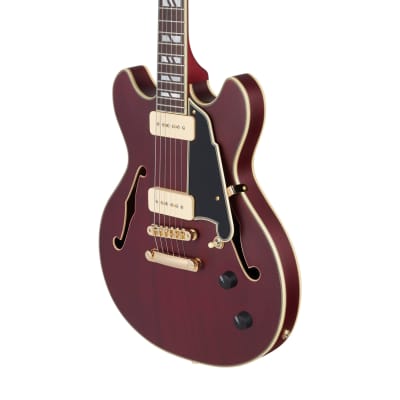 D'Angelico Deluxe Mini DC - Satin Trans Wine image 4
