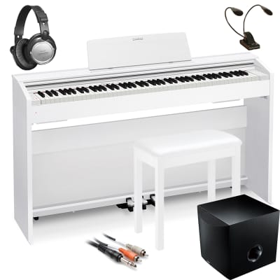 Casio Privia PX-870 Digital Piano - White COMPLETE HOME BUNDLE PLUS