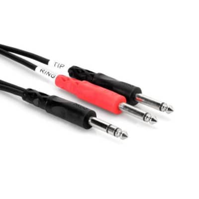 Hosa STP-203 Stereo Breakout | 1/4" TRS Cable to Dual 1/4 TS