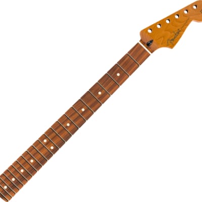 Fender Roasted Maple Stratocaster Replacement Neck, 22 Jumbo Frets, Pau Ferro FB image 1