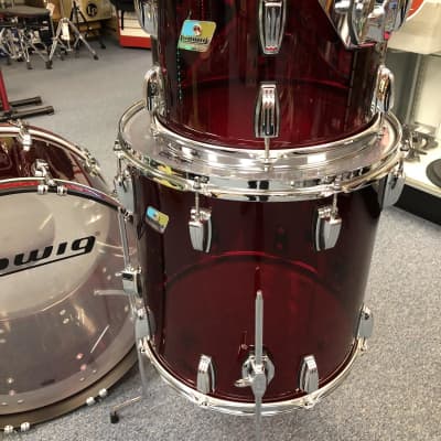Ludwig Vistalite Fab 3 piece Shell Pack - Red image 6