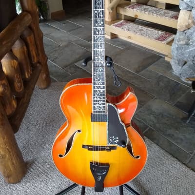 Gagnon Imperial Cherry Burst Jazz Archtop Guitar Highly Ornate Custom Built image 8