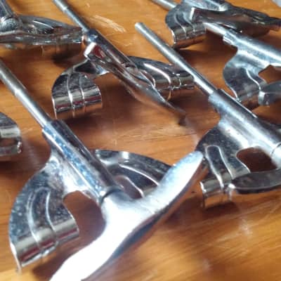 Pearl 5" Bass Drum Tension T Rod w/ Claws SET VINTAGE 60s 70s MIJ Japan SLINGERLAND COPY image 8
