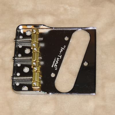 Gotoh BS-TC1S Chrome Finish Vintage Telecaster Bridge With In-Tune Brass Saddles Factory Packaging! image 4
