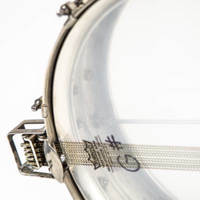 Ludwig No. 235 Super-Ludwig "Dance Model" 4x14" Brass Snare Drum Owned by Frank Cook of Canned Heat image 12