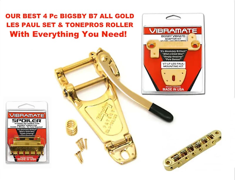 OUR BEST DIY! - Bigsby / Vibramate B7G, V7G, Spoiler & Tonepros Best roller  saddle bridge - ALL YOU NEED!