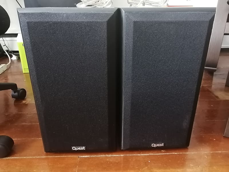 Quest Q 2.6 8 ohms Bookshelf Speakers Black Matte Reverb Canada