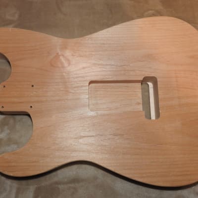 Unfinished Stratocaster Body Book Matched Figured Flame Maple Top 2 Piece Alder Back Chambered, Standard Tele Pickup Routes 3lbs 8.3oz! image 12