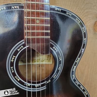 Maruha Vintage Parlor Guitar Crafted in Japan c. 1960s No. 612 image 10
