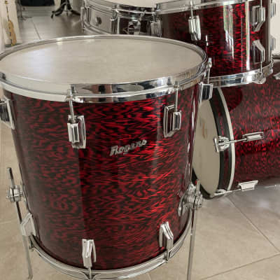 Rogers 5 pc Holiday Drum Kit 1966 Red Onyx image 12