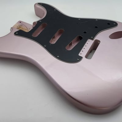3lbs 11oz BloomDoom Nitro Lacquer Aged Relic Faded Burgundy Mist S-Style Vintage Custom Guitar Body image 3