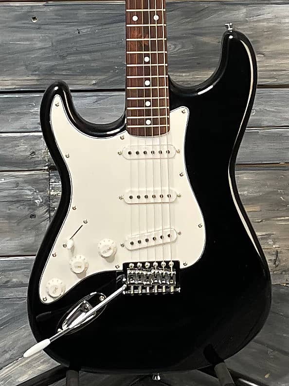 Stagg Left Handed S300 Strat Style Electric Guitar- Black image 1