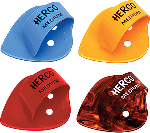 HE113 Herco Flat Thumbpicks Heavy Box/24 image 1