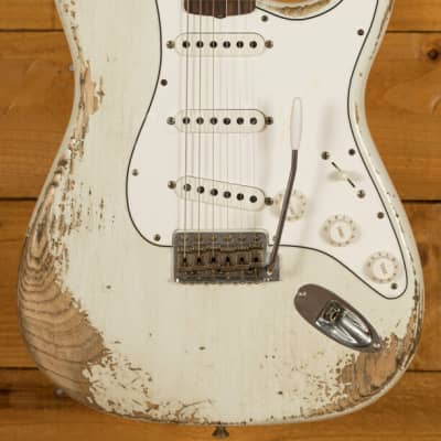 Fender Custom Shop '60 Strat Heavy Relic Rosewood Olympic White image 1