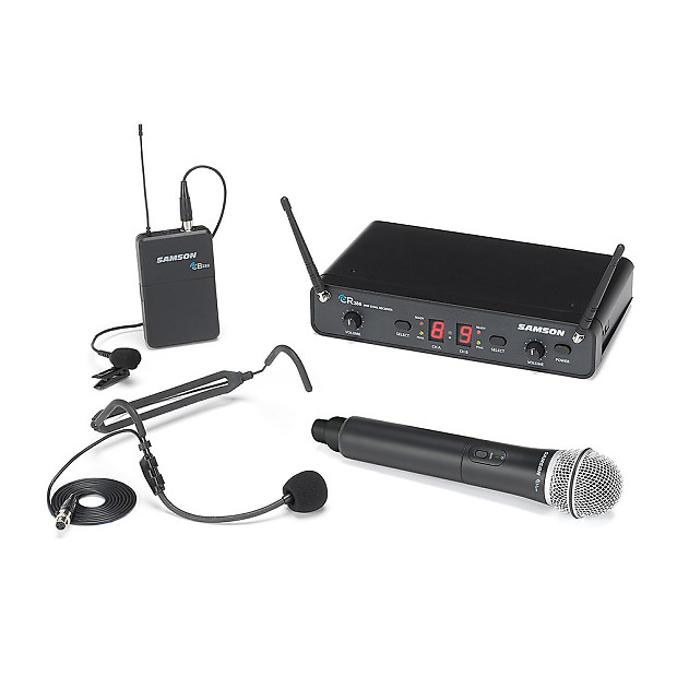 Samson Concert 288 All-In-One Dual-Channel UHF Wireless Handheld/Lavalier Mic System - I Band (518-566 MHz) image 1