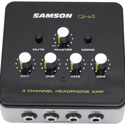 Samson QH4 4-Channel Studio/Podcast Monitoring Headphone Amplifier Amp image 1