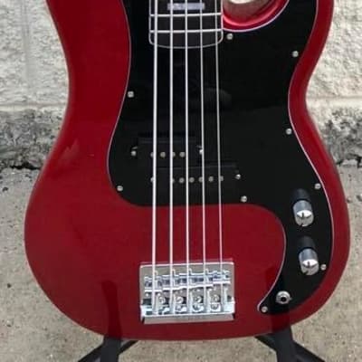 GAMMA Custom Bass Guitar P521-03, 5-String Alpha Model, Valencia Red image 2