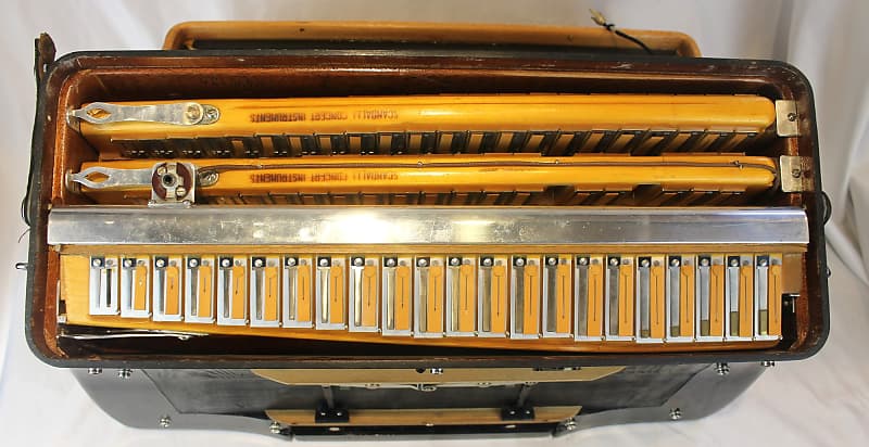 6381 - Black Scandalli Super VI N Vintage 1960s Piano