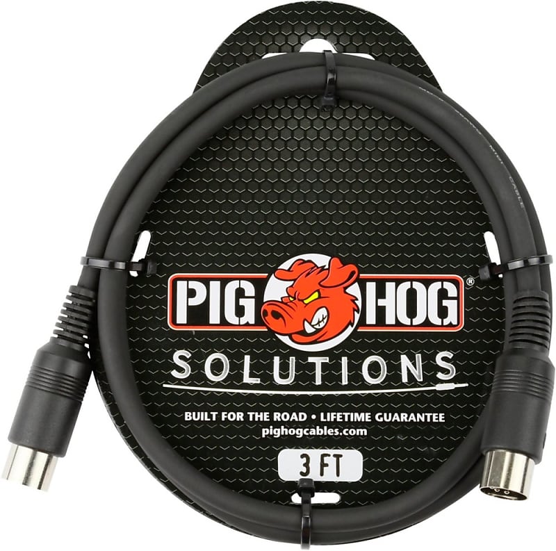 Pig Hog 3' 5 Pin Midi Cable <PMID03> [ProfRev] image 1