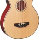 Oscar Schmidt Cutaway Natural Acoustic/Electric Bass, Spruce Top,OB100N W/Gigbag