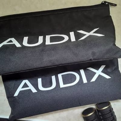 *Last Pair* Set of Matching Audix Condenser Mic's with Storage Bags, Stand Clips & Stickers Included image 6