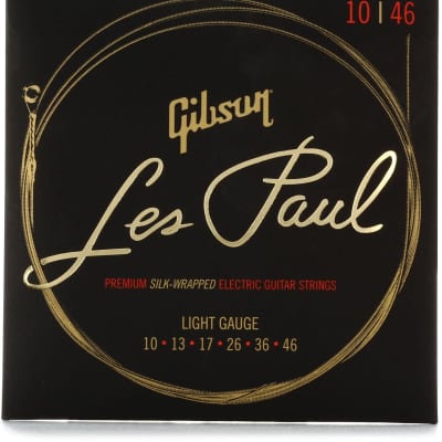 Gibson Les Paul Premium Electric Guitar Strings, Light 10-46