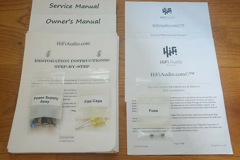 Leak TL-12.1 restoration kit filter capacitor repair rebuild fix  			