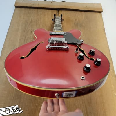 Jay Turser JT-137 Semi Hollow Cherry Red Electric Guitar w/ HSC Used image 9