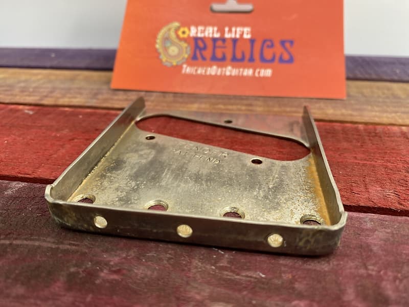 Real Life Relics Fender® Aged Nickel Vintage Pat Pending 52 Telecaster® Bridge Plate 0054162049    [I6] image 1