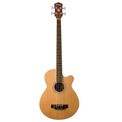 Washburn AB5K Acoustic Electric Bass Guitar Natural for sale