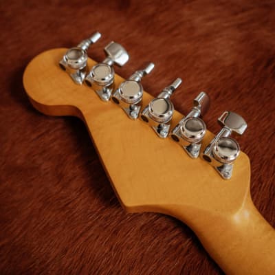 Warmoth/Allparts Blonde S Style Guitar with Flamed Maple Neck image 15