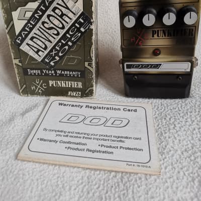 Vintage 1997 DOD PUNKIFIER FX-76 Fuzz Distortion Boxed Guitar Pedal for sale