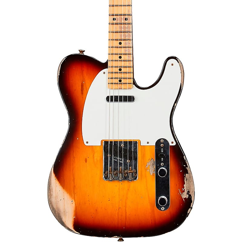 Fender Custom Shop Limited-Edition '58 Telecaster Heavy Relic Electric Guitar Faded Aged Chocolate 3-Color Sunburst image 1