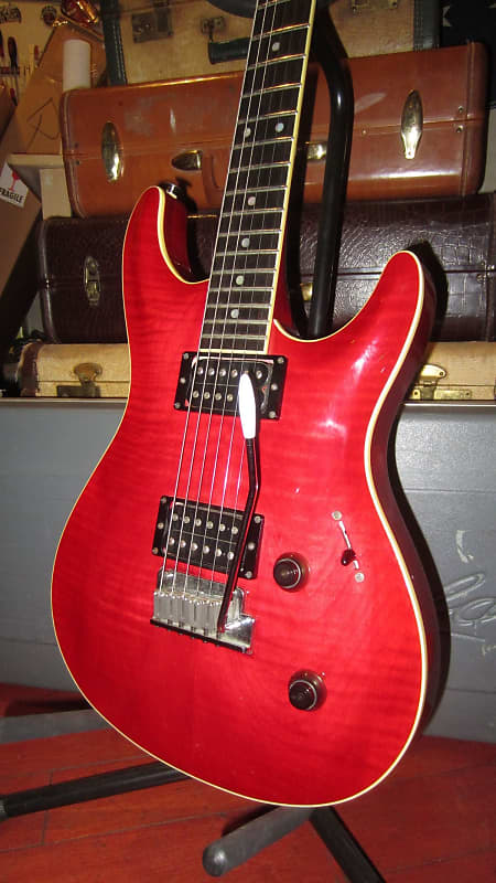 1991 Fender Heartfield Elan II Red w/ Original Hardshell Case image 1