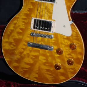 1997 Gibson Les Paul 58 Reissue Custom Shop Monster Quilt Top Butterscotch 100% Mint Case Queen RARE image 9