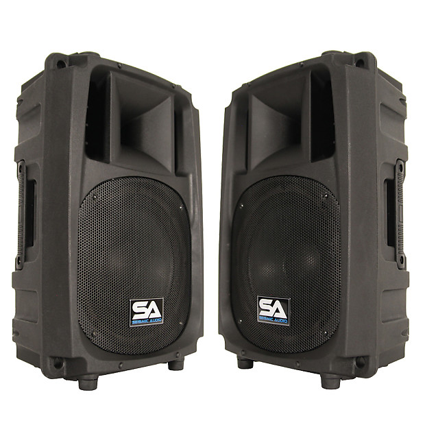 Seismic Audio S_Wave-10-Pair Passive 1x12" 500w 2-Way Speaker Cabs (Pair) image 1