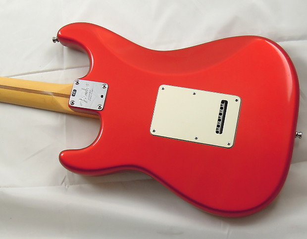 Fender american standard stratocaster hardtail chrome red 2001 top