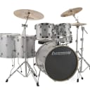 Ludwig Element Evolution 6pc Drum Set w/Zildjian ZBT Cymbals - White Sparkle