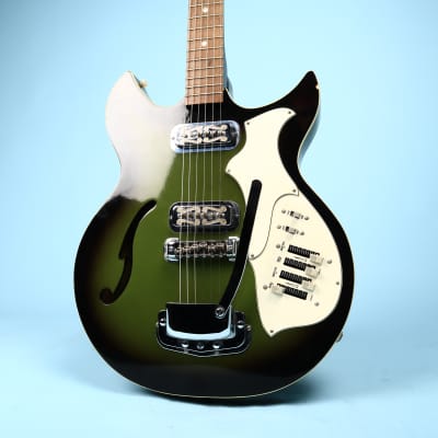 Vintage Harmony Rebel Avocado Burst H683 Electric Guitar image 1