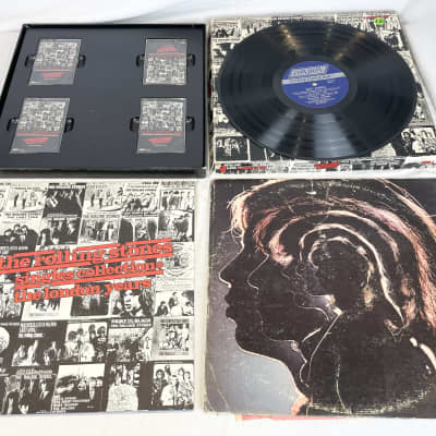 Lot of 2 Used Vinyl LP Records + Lot of 4 Used Cassette Accordion Set - The Best Of The Rolling Stones - singles collection  the London Years image 1
