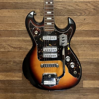 Vintage 1960s Teisco Hound Dog Taylor 3-Pickup with Tremolo,Video for sale