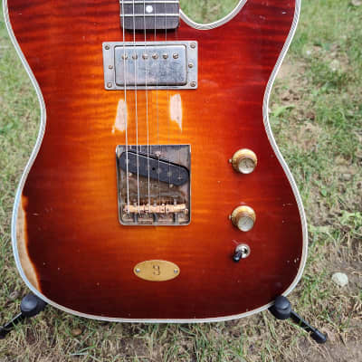 TG Guitars Custom Telecaster The Brothel Made from a Old Growth Pine door from  a 1880's Cleveland Brothel Room # 3 Les Paul Sunburst image 13
