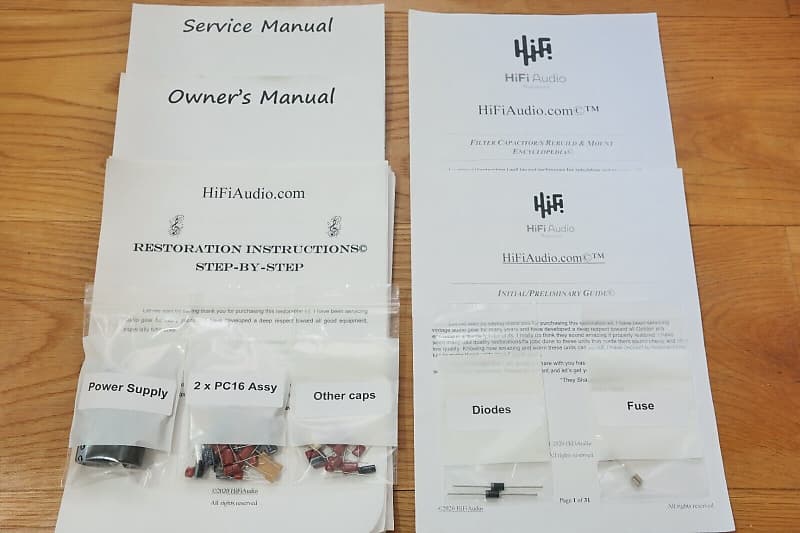 Dynaco PAT-4 restoration kit filter capacitor repair rebuild fix  			