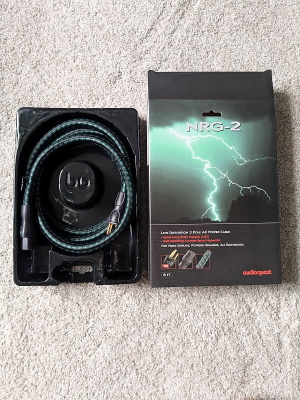 AudioQuest NRG-2 Power Cable 6 Ft Open Box  			