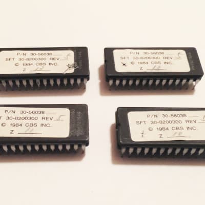 Rhodes Chroma Polaris Original EPROM Chips. Set of 4. Works Great ! image 1